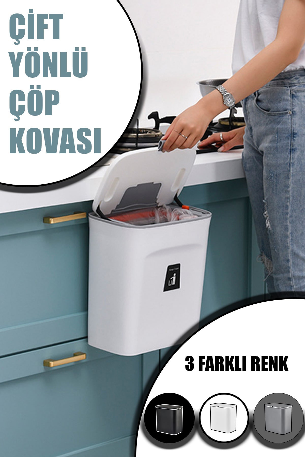 ÇİFT YÖNLÜ ÇÖP KOVASI